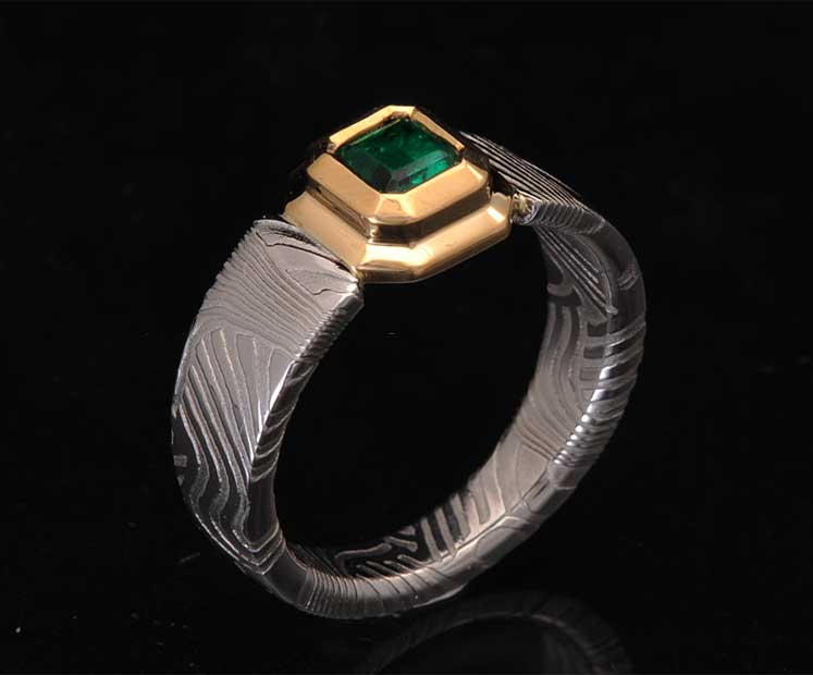 stainless steel engagement ring