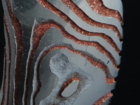 Day 7 close up: In fact in some places the copper had been totally eaten away.