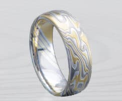 yellow white gold wedding band