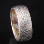 unique multi gold mokume ring