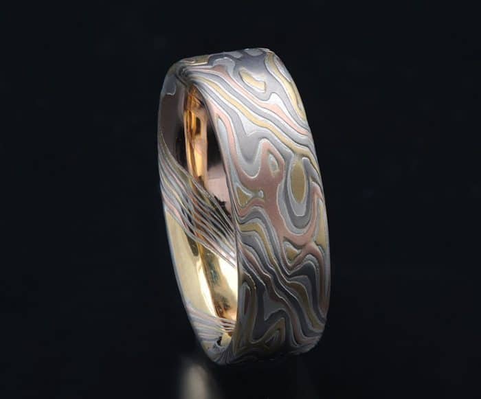 unique flat wedding band