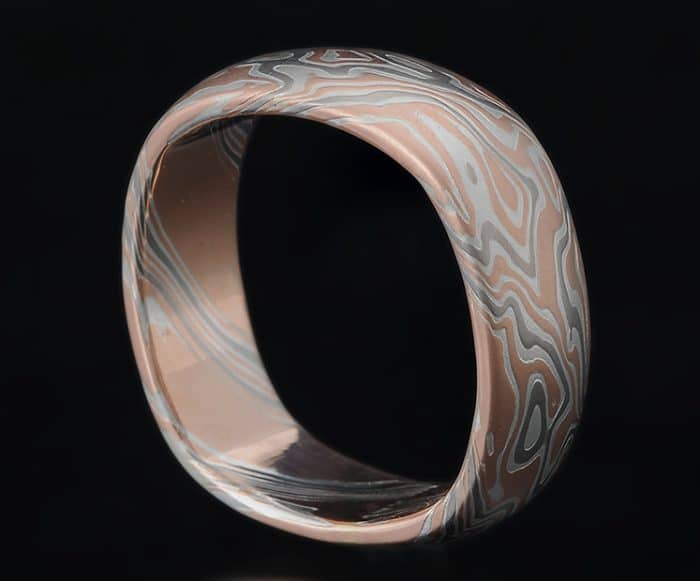 mens rounded square wedding ring