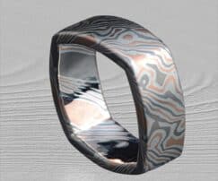 non-etched red gold wedding ring