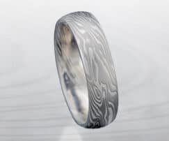 etched palladium wedding band
