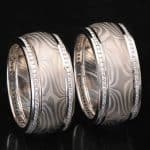 matching platinum and diamond wedding rings