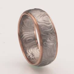unique Damascus wedding ring