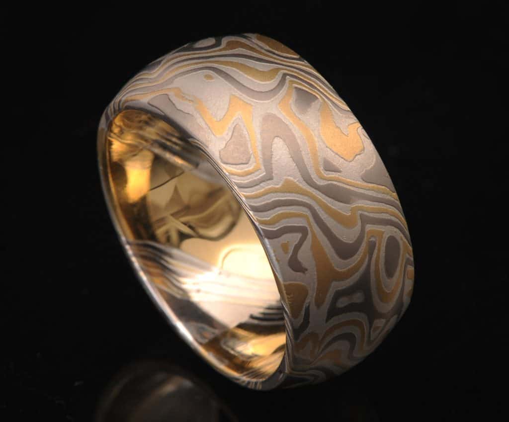 wide mens gold wedding band