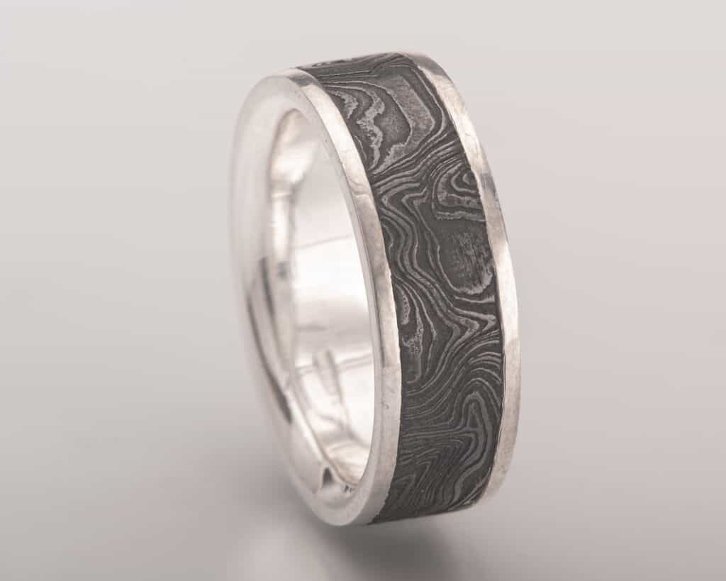 DAMASCUS STAINLESS STEEL-BLACK and Silver
