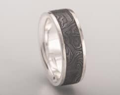 DAMASCUS STAINLESS STEEL-BLACK and Silver