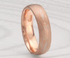 unique red gold mokume