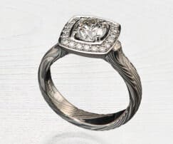 halo diamond moissanite ring