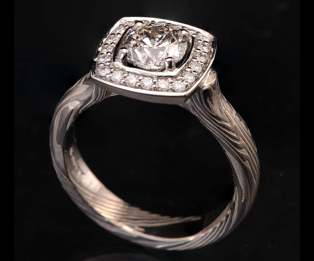 diamond moissanite halo ring