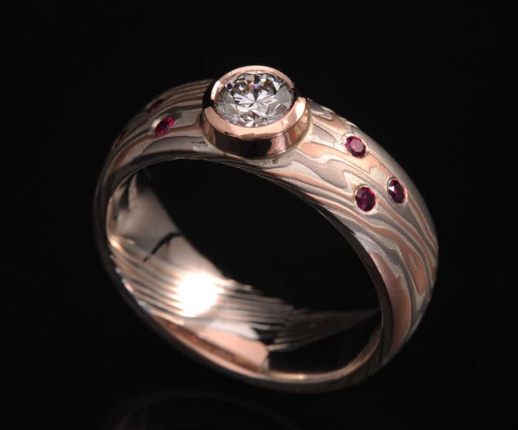 diamond rubies engagement ring