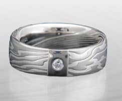 palladium and diamond wedding ring