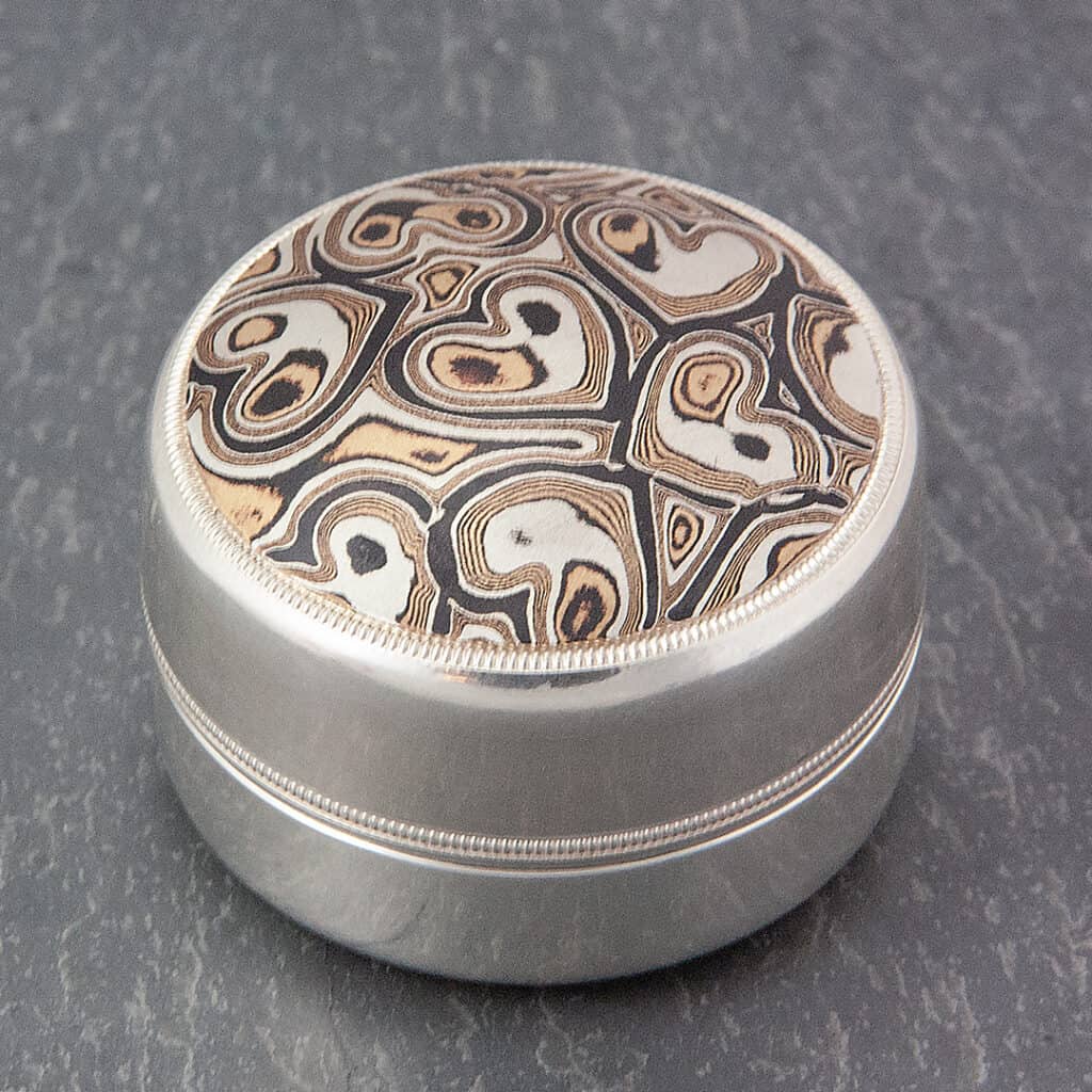 unique mokume heart box