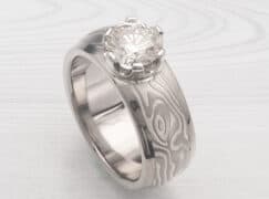 prong mokume ring
