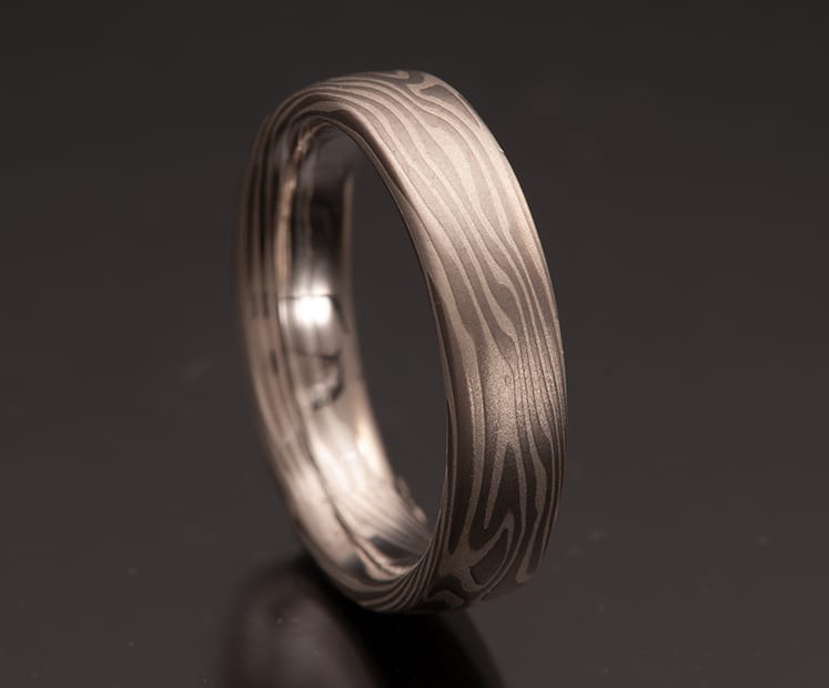 mokume loose woodgrain ring