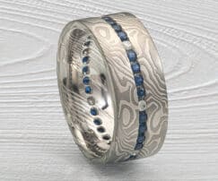 wide flat palladium channel ring
