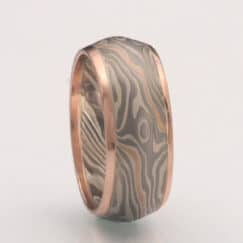 custom mokume wedding ring