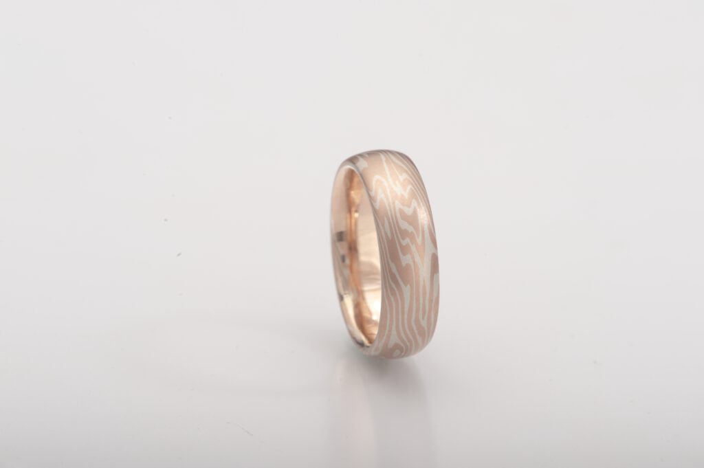 red mokume ring