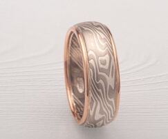 palladium with red gold ring