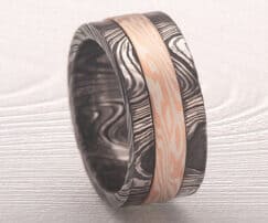 RED GOLD & DAMASCUS STAINLESS STEEL