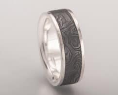 DAMASCUS STAINLESS STEEL-BLACK and Silver