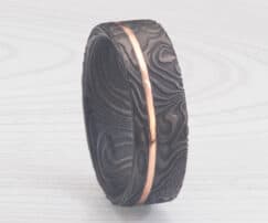 black Damascus wedding ring