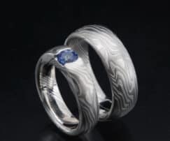 BLUE SAPPHIRE MOKUME SET