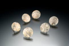 mokume post earrings