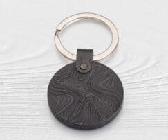 Damascus Key Ring All Black