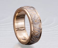 custom yellow gold channel ring