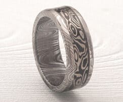 copper and sterling silver mokume