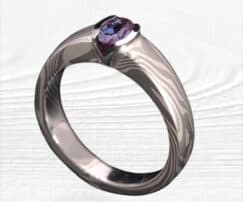 ALEXANDRITE NON-TRADITIONAL ENGAGEMENT RING