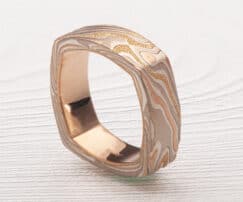 square mokume nanako ring