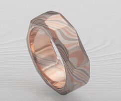 Faceted Men's Wedding Ring