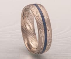Mens Palladium and Lapis Ring