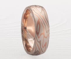 Non-etched sparkle mokume ring
