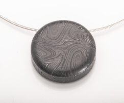 Circle Pendant in Damascus